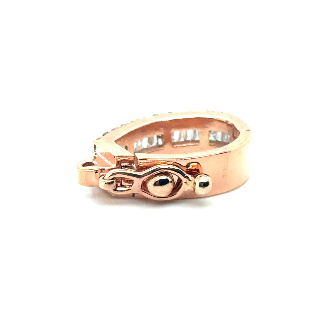 New 14k Rose Gold 1.60 CT TW Diamond Bail for Pendant
