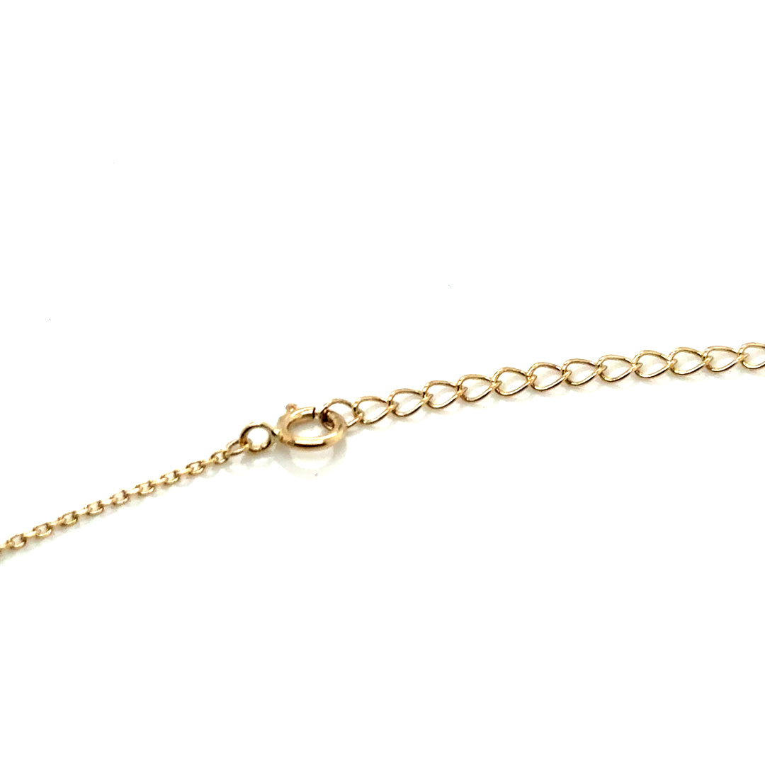 New 14k Yellow Gold Cubic Zirconia Butterfly Necklace