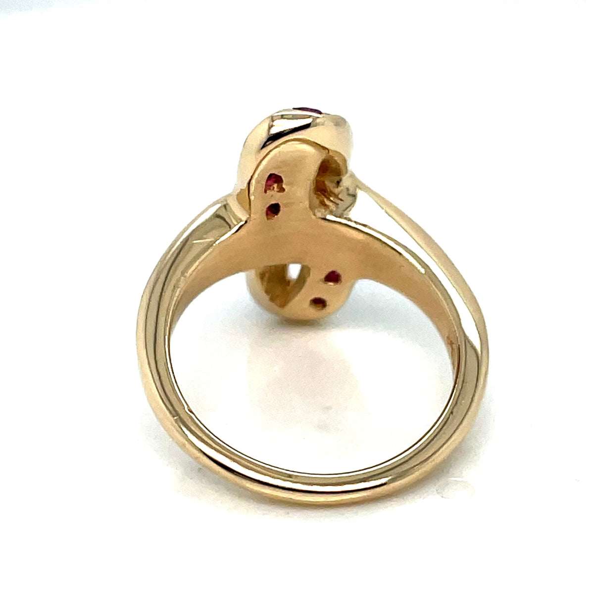 14k Yellow Gold Ruby Diamond Ring