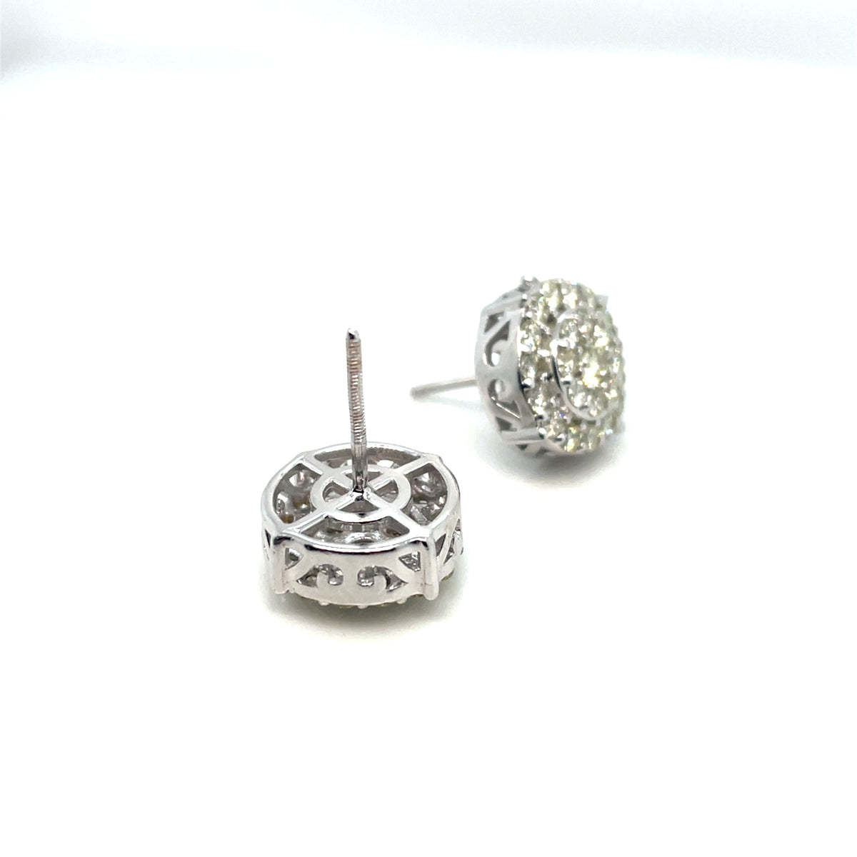 14k White Gold 1.5 CT TW Diamonds Earrings