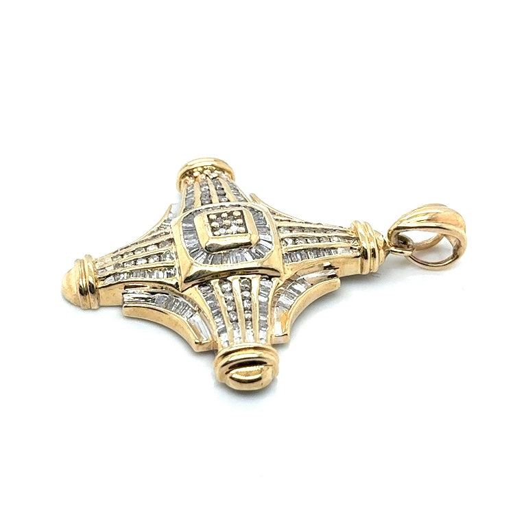 14k Yellow Gold 6 CT TW Diamonds Pendant
