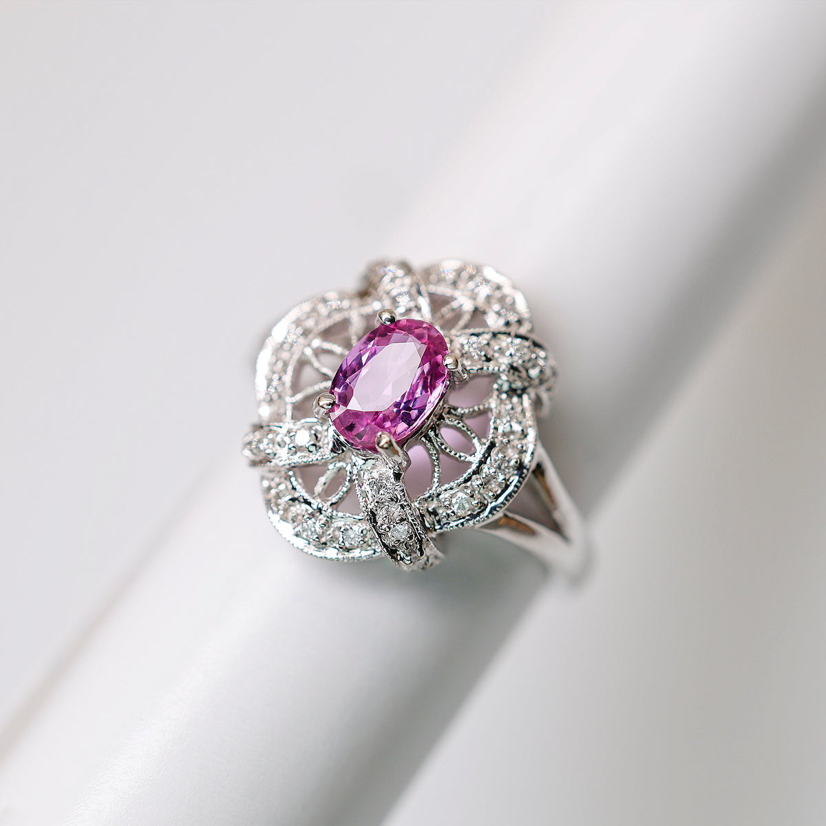 Lady's Diamond White Gold Rings