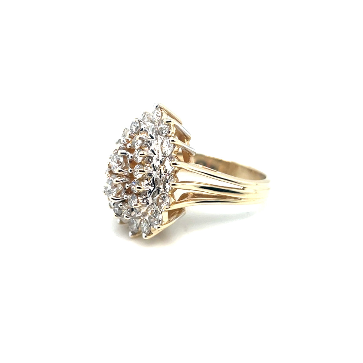 14k Yellow Gold 2.30 CT TW Diamonds Ring
