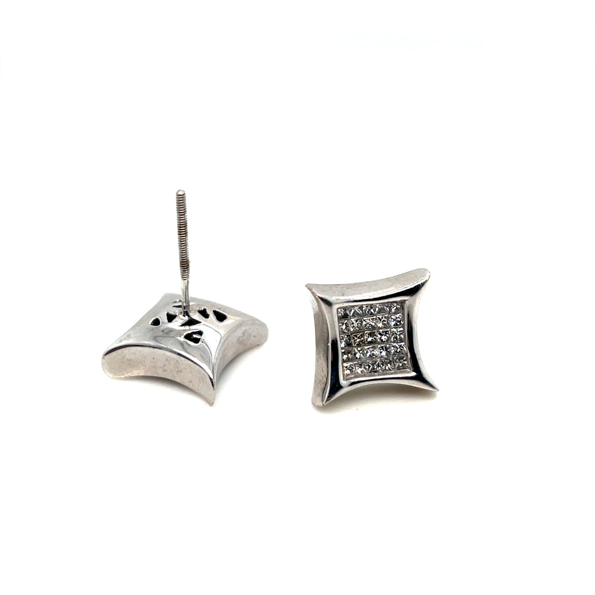 14k White Gold 0.5 CT TW Diamonds Earrings