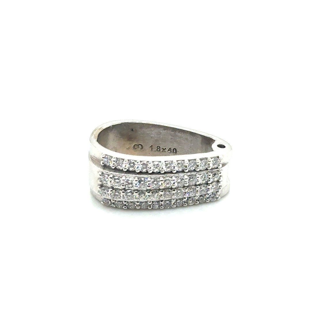 New 14k White Gold 1 CT TW Natural Diamond Bail