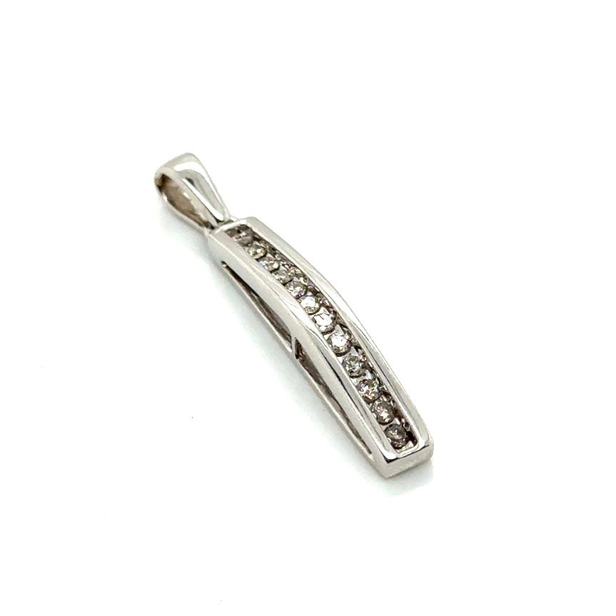 14k White Gold 0.30 CT TW Diamond Pendant