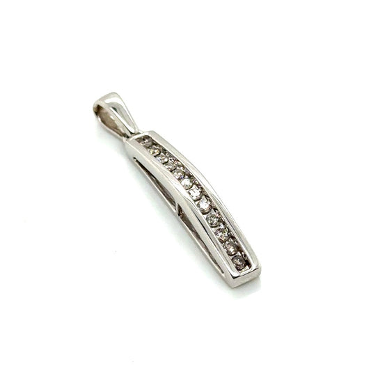 14k White Gold 0.30 CT TW Diamond Pendant
