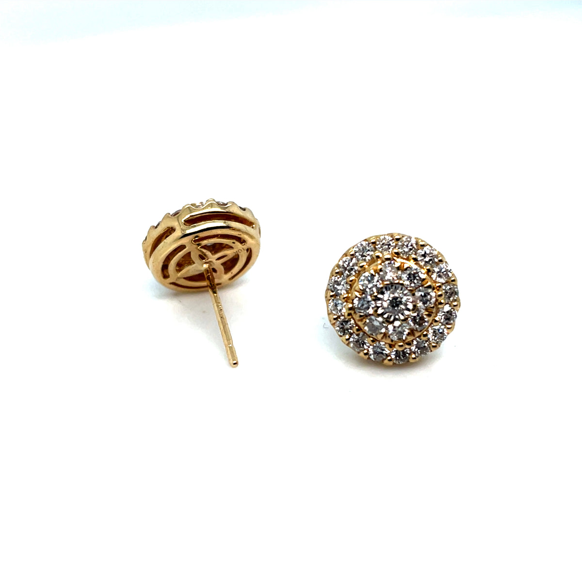 14k Yellow Gold 1.3 CT TW Diamonds Earrings