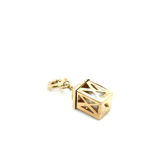 14k Yellow Gold Pearl Pendant