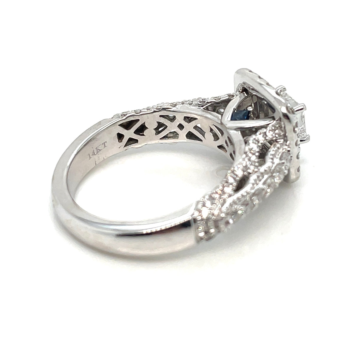 14k White Gold Vera Wang Love Engagement 1.32 CT TW Diamonds Ring