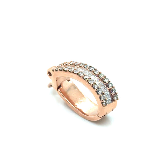 New 14k Rose Gold 1.60 CT TW Diamond Bail for Pendant