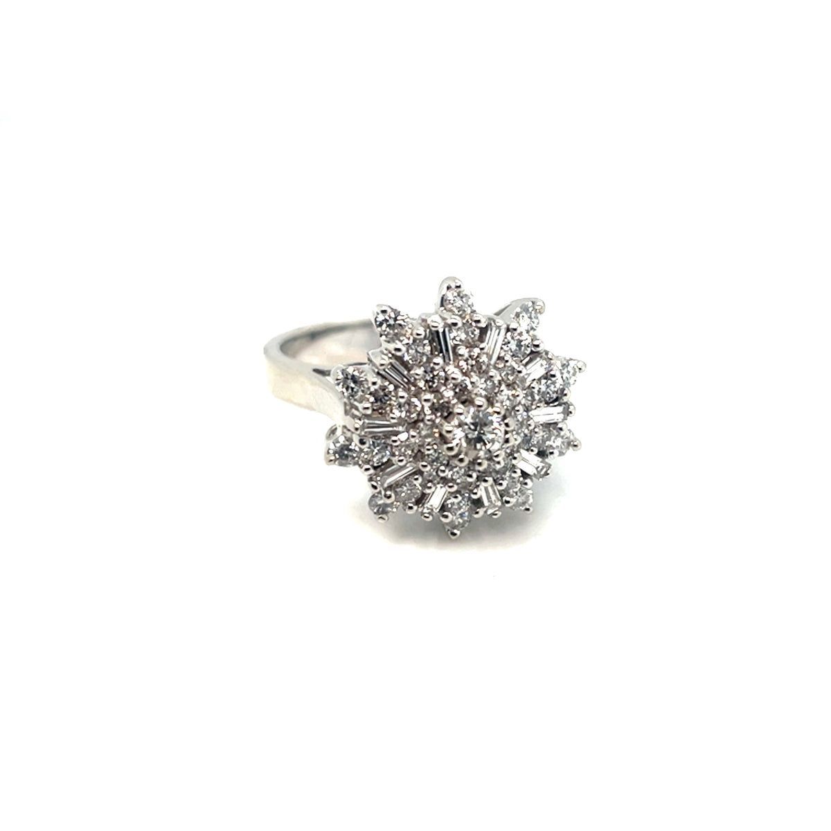 14k White Gold 1.5 CT TW Diamonds Ring