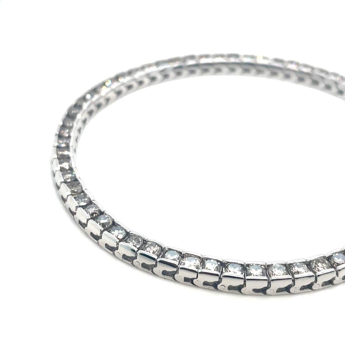 14k White Gold 3.92 CT TW Diamonds Bracelet