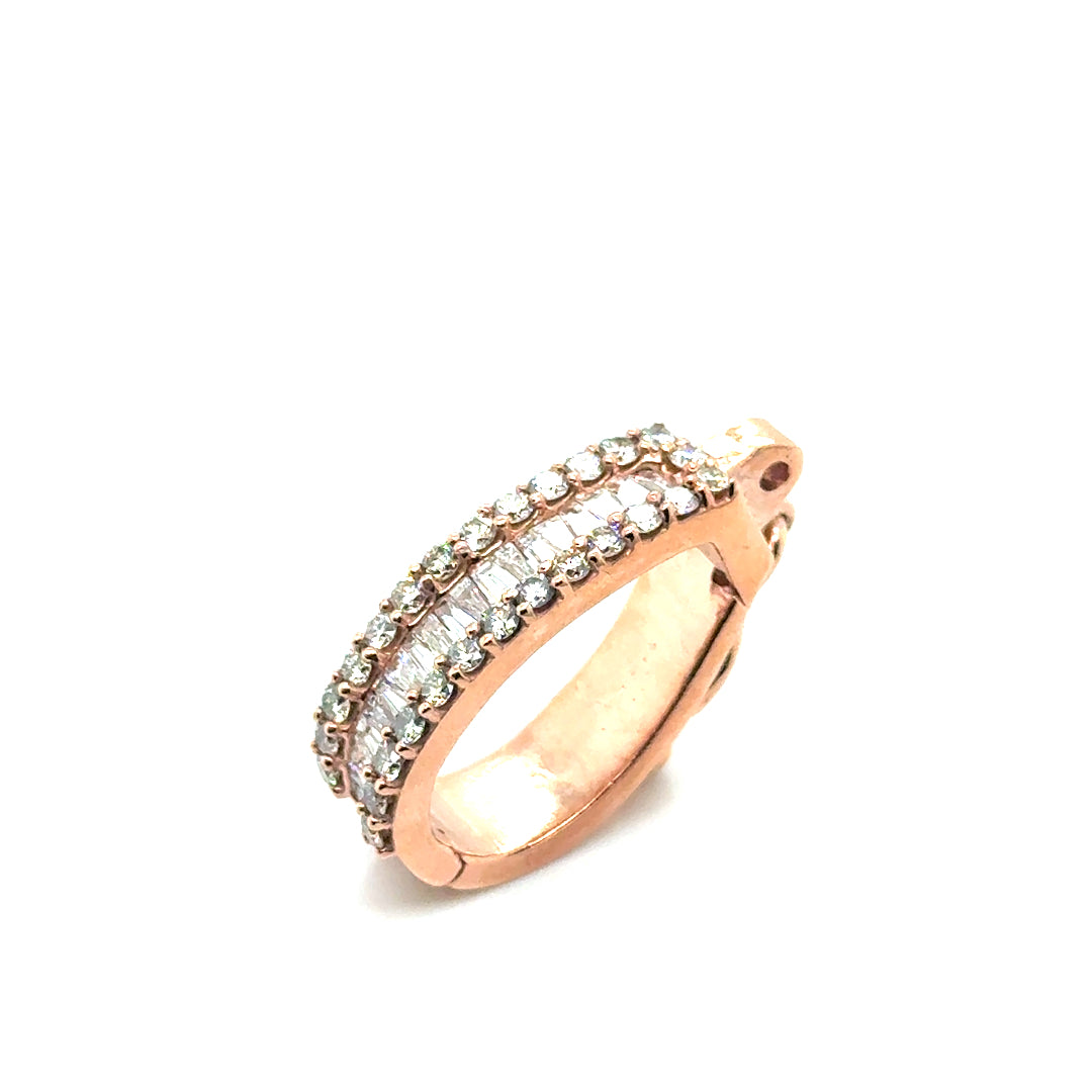New 14k Rose Gold 1.60 CT TW Diamond Bail for Pendant