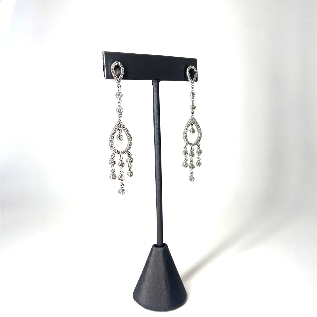 14k White Gold 1.60 CT TW Diamond Earrings