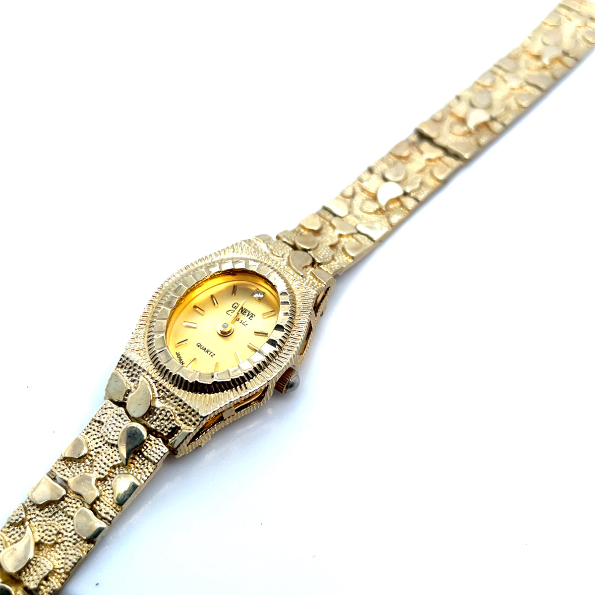 10k Yellow Gold Geneve Lady's Classic Nugget Watch