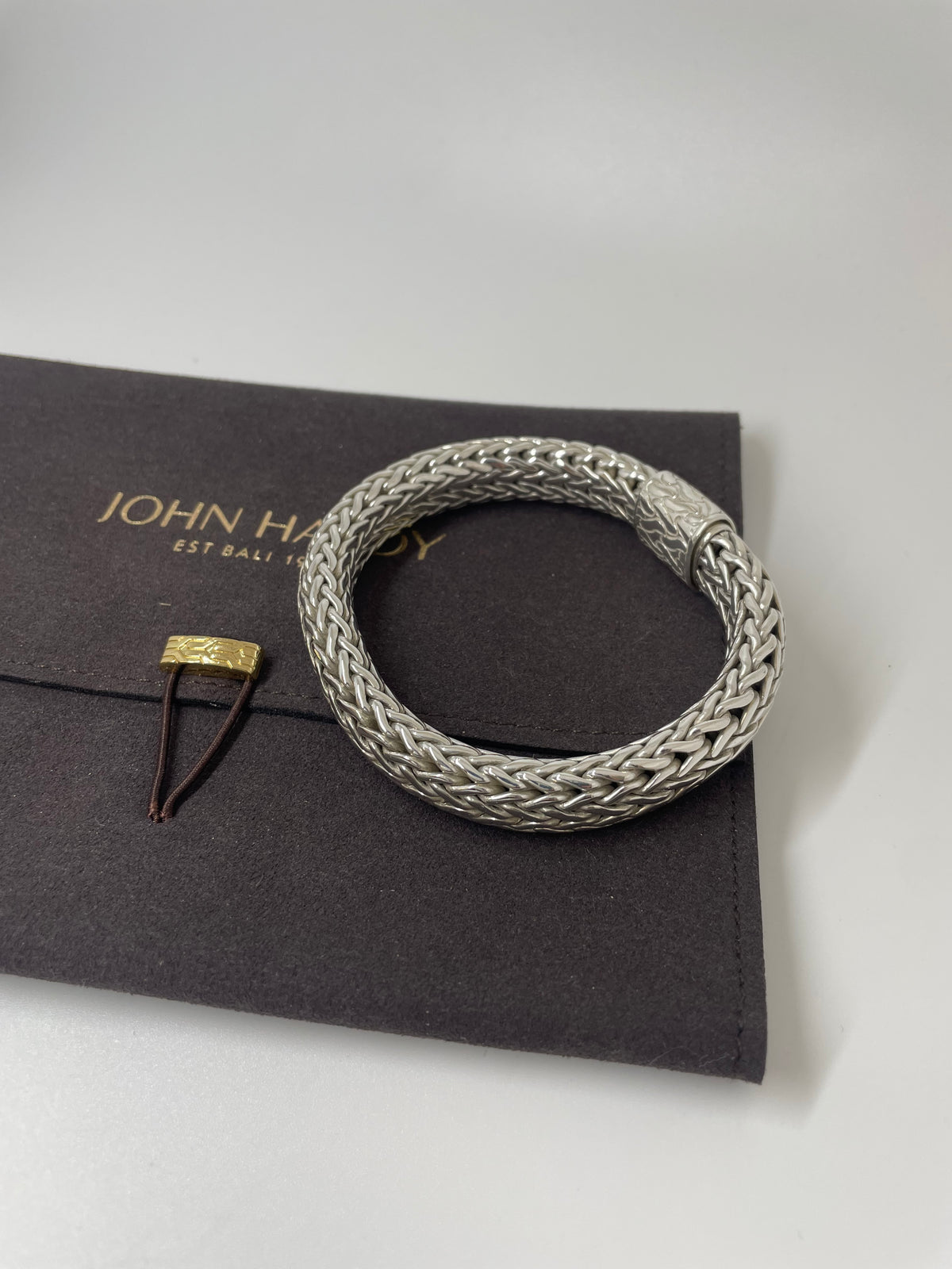 JOHN HARDY Fabulous Men’s 925 Sterling Silver Triple Woven Bracelet