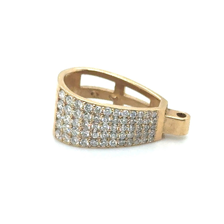 New 14k Yellow Gold 0.80 CT TW Lab Grown Diamond Bail