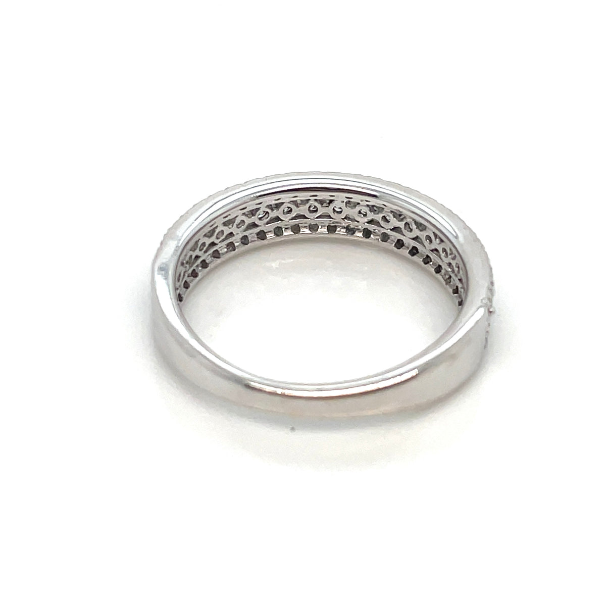 14k White Gold Engagement 0.90 CT TW Diamonds Ring