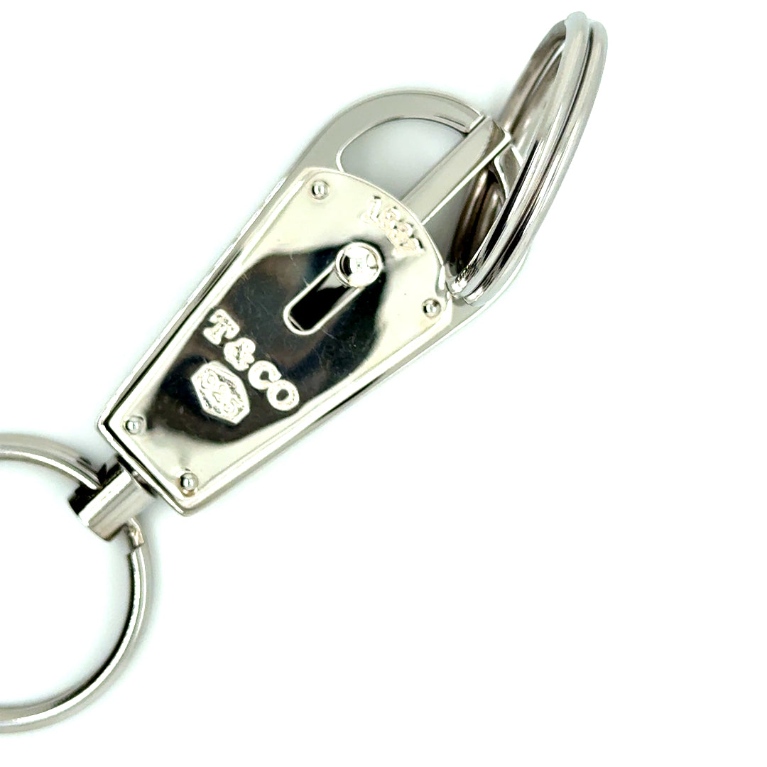 Tiffany & Co. Sterling Silver and Stainless Steel Valet Key Ring