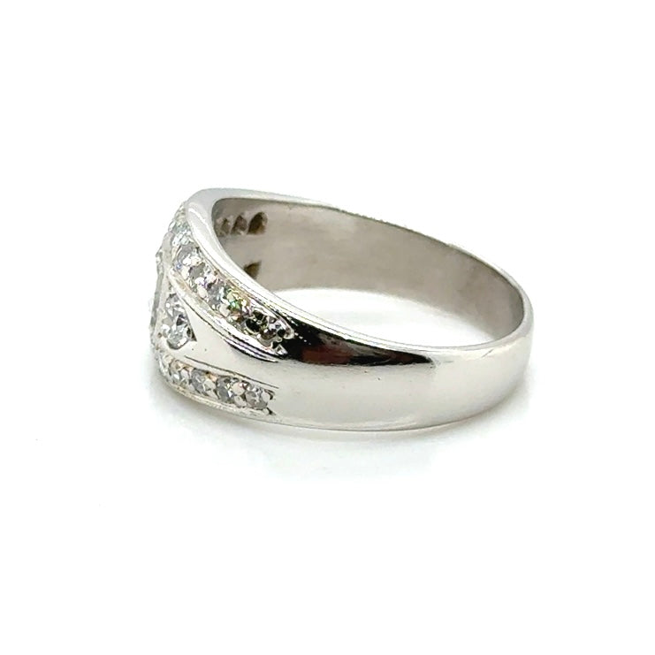 Antique Platinum 1.42 CT TW Diamonds Ring