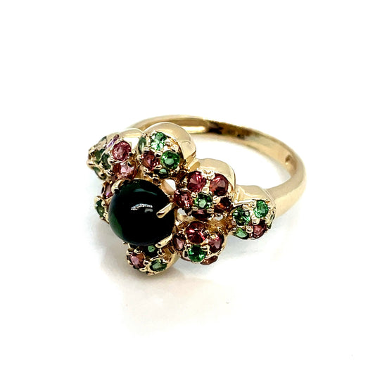 14k Yellow Gold Peridot Ring