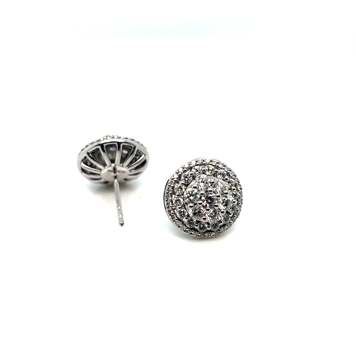 10k White Gold 2.2 CT TW Diamonds Earrings