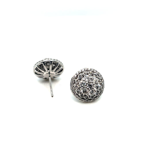 10k White Gold 2.2 CT TW Diamonds Earrings