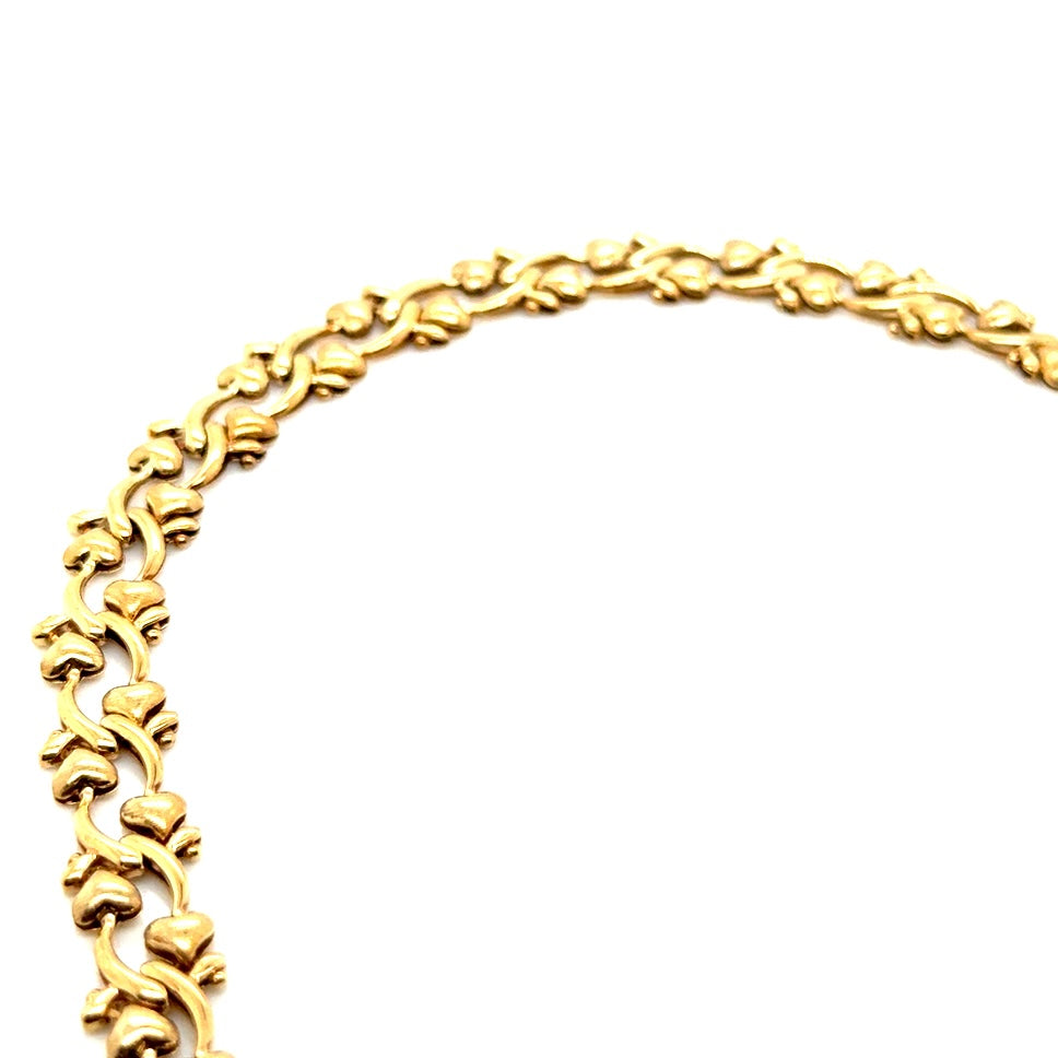 14k Yellow Gold Heart Necklace