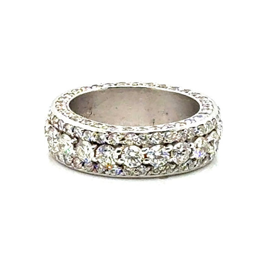 10k White Gold Men’s Infinity Diamonds 7 CT TW Ring