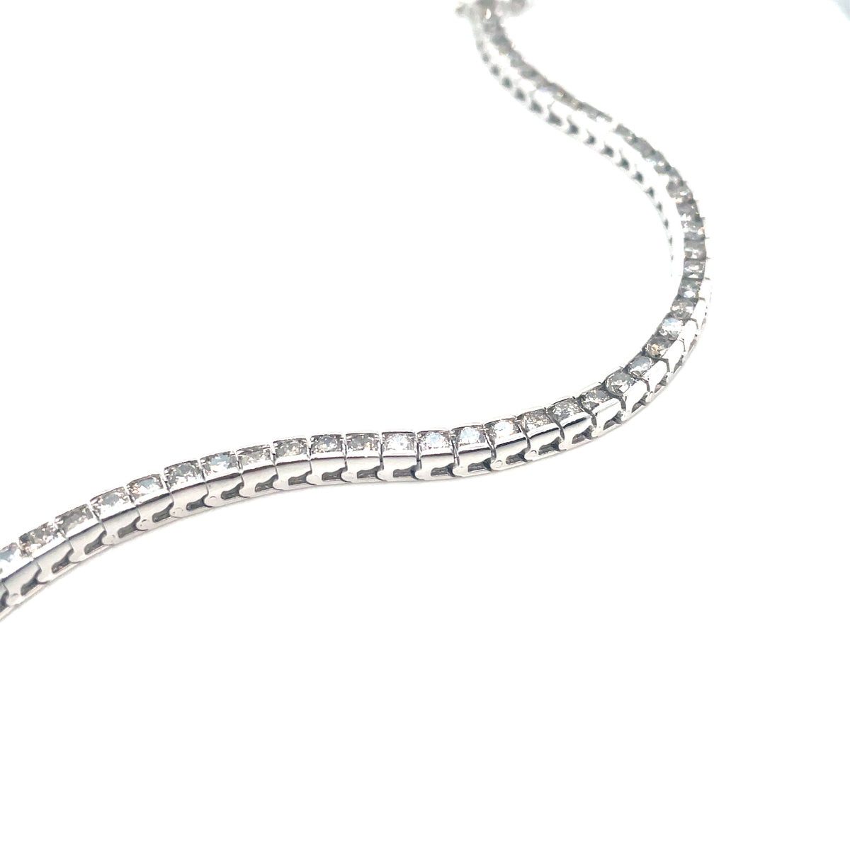 14k White Gold 3.92 CT TW Diamonds Bracelet