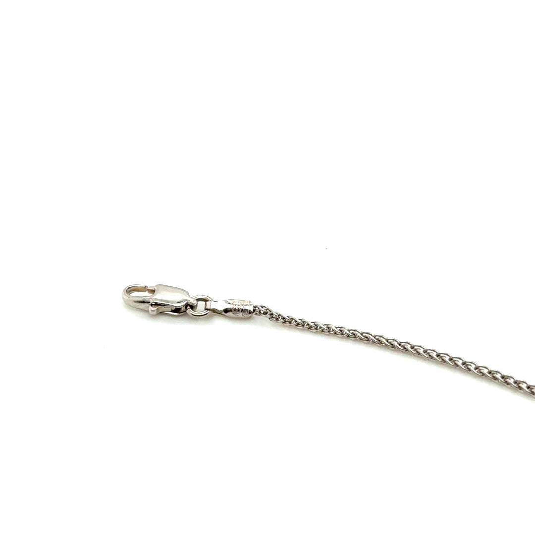 New 14k White Gold 0.90 CT TW Diamond Necklace