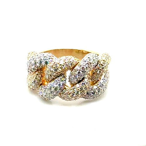 14k White and Yellow Gold 6 CT TW Diamonds Men’s Ring