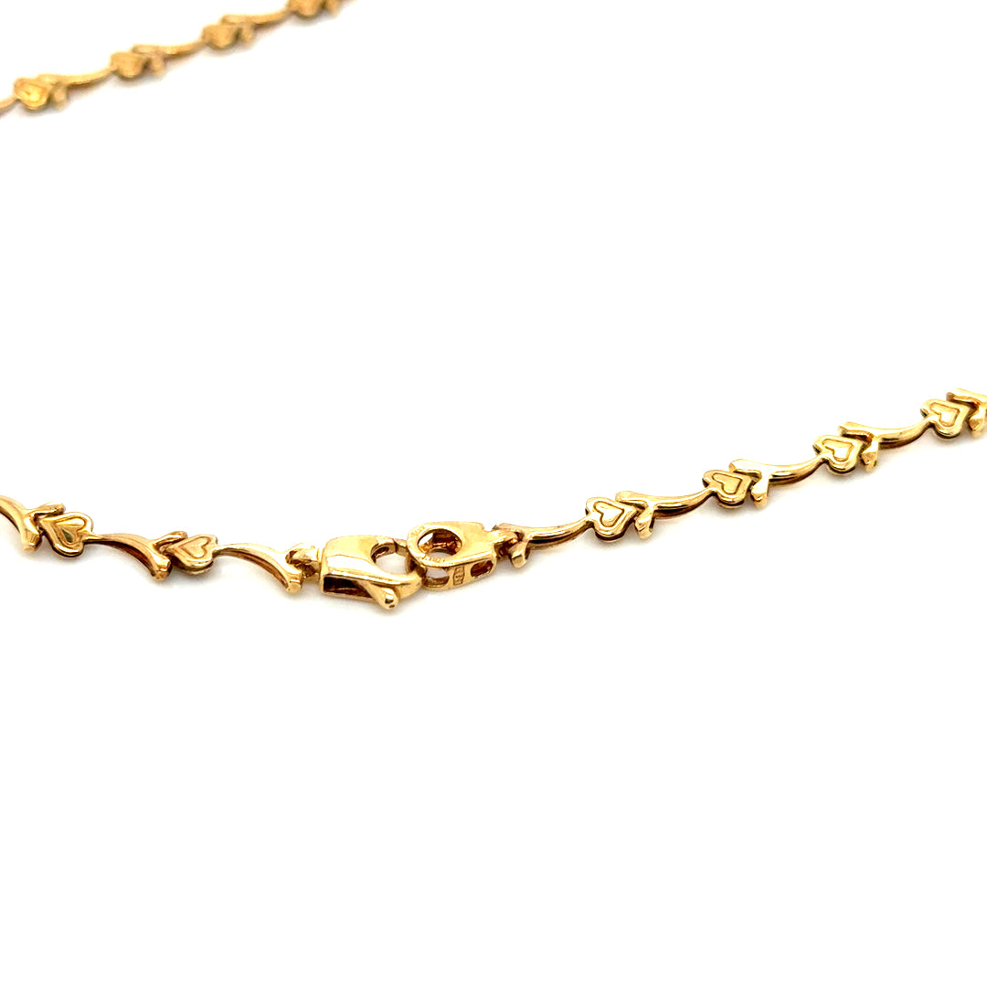 14k Yellow Gold Heart Necklace