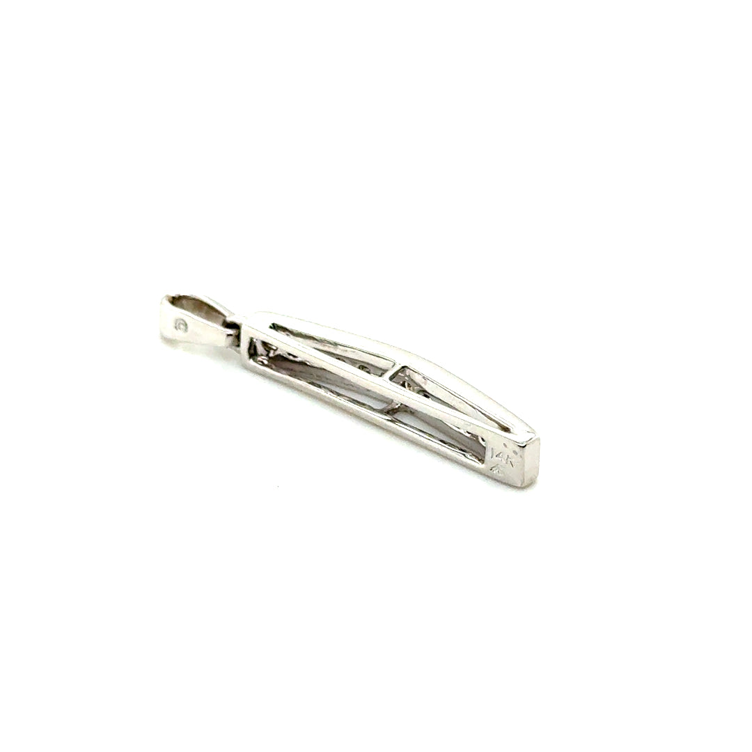 14k White Gold 0.30 CT TW Diamond Pendant