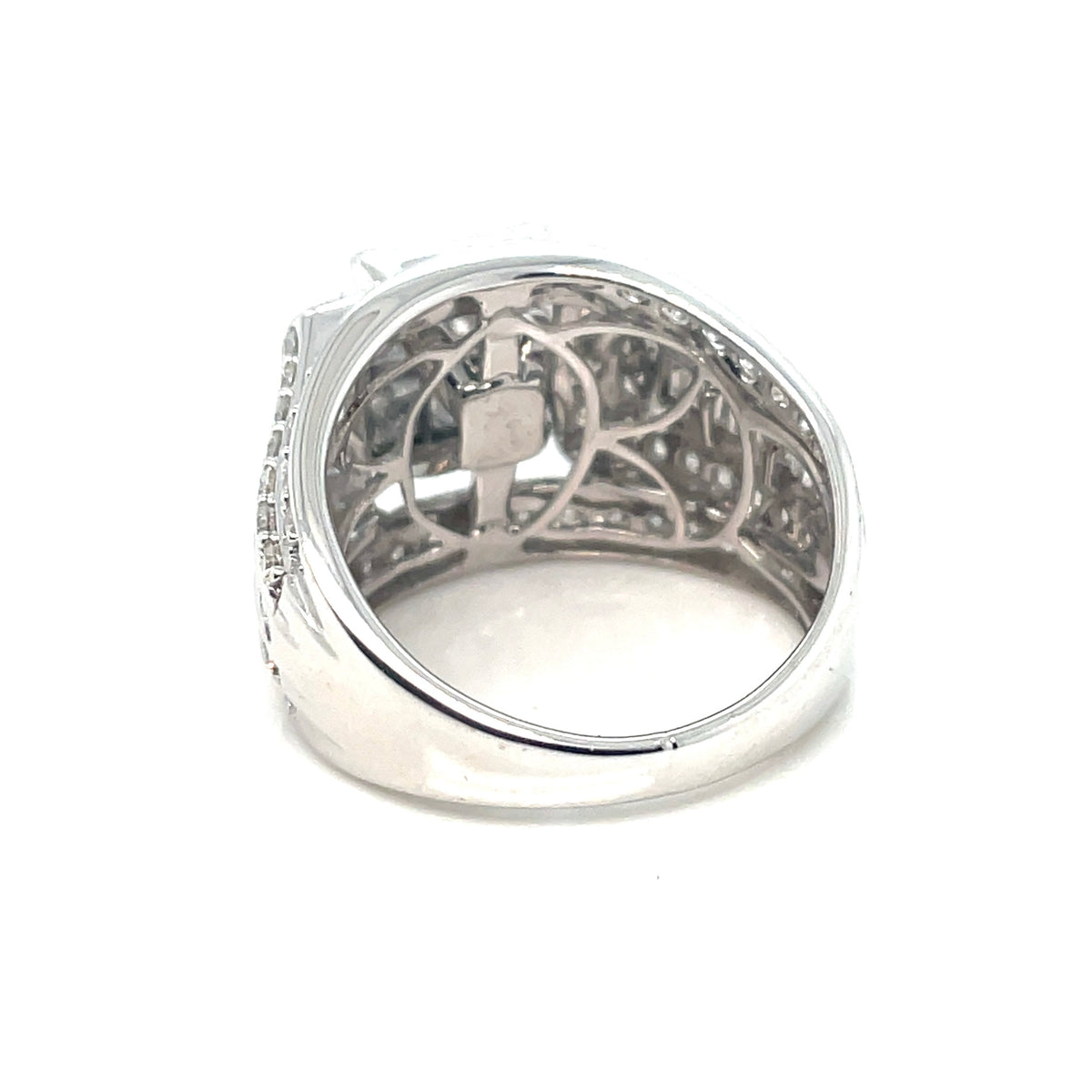 14k White Gold Engagement 4.35 CT TW Diamonds Ring