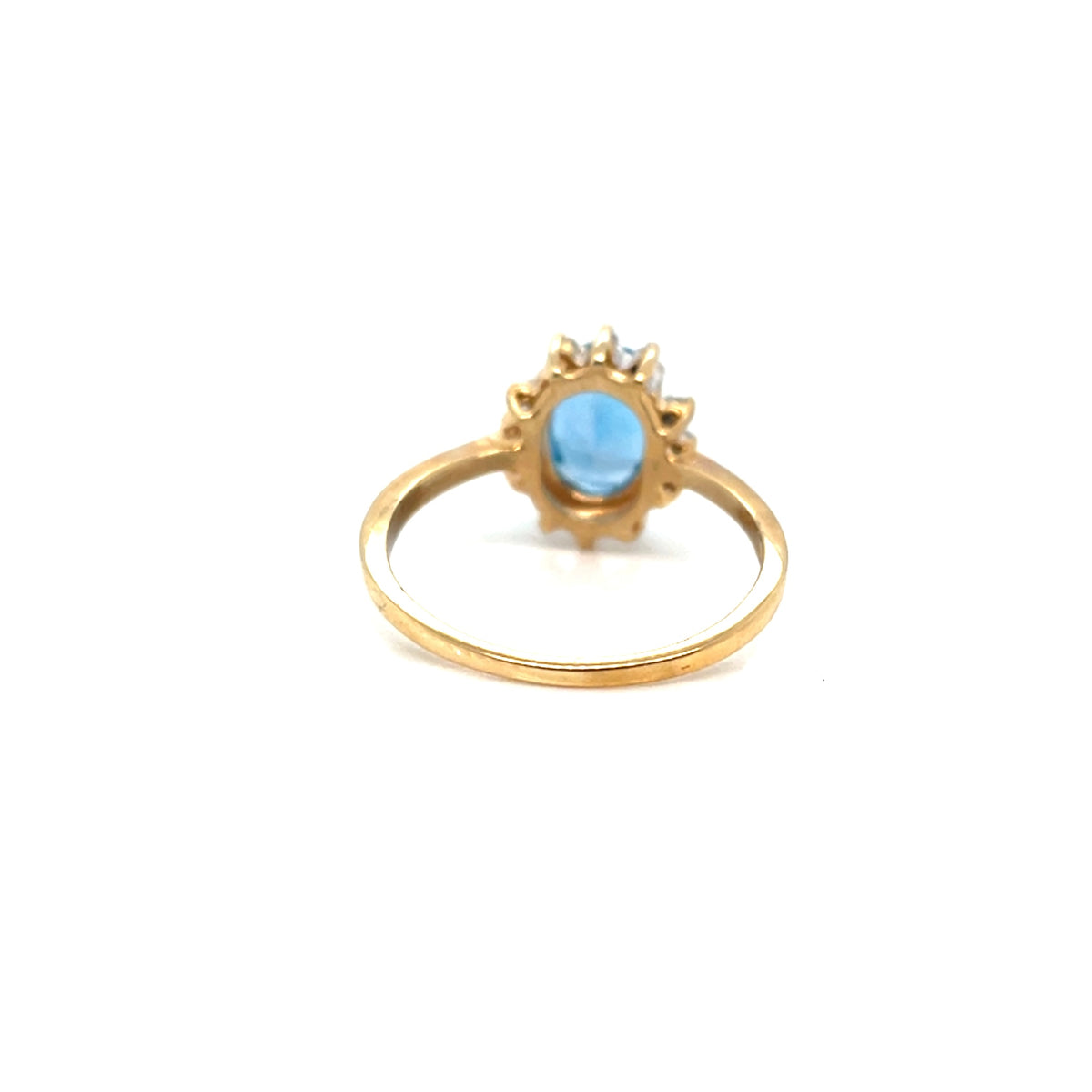 10k Yellow Gold Topaz and Diamonds Ring