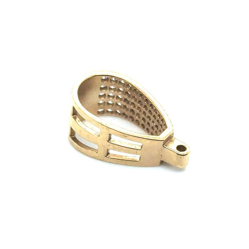 New 14k Yellow Gold 0.80 CT TW Lab Grown Diamond Bail