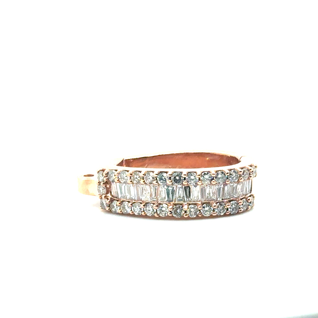 New 14k Rose Gold 1.60 CT TW Diamond Bail for Pendant