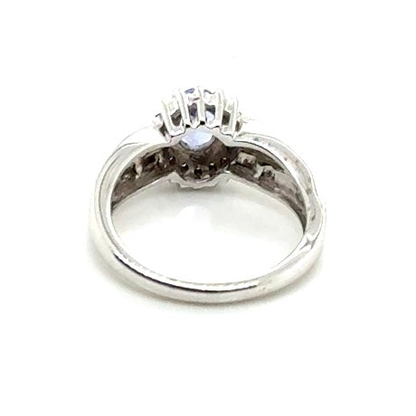 14k White Gold Tanzanite and Diamonds Ring