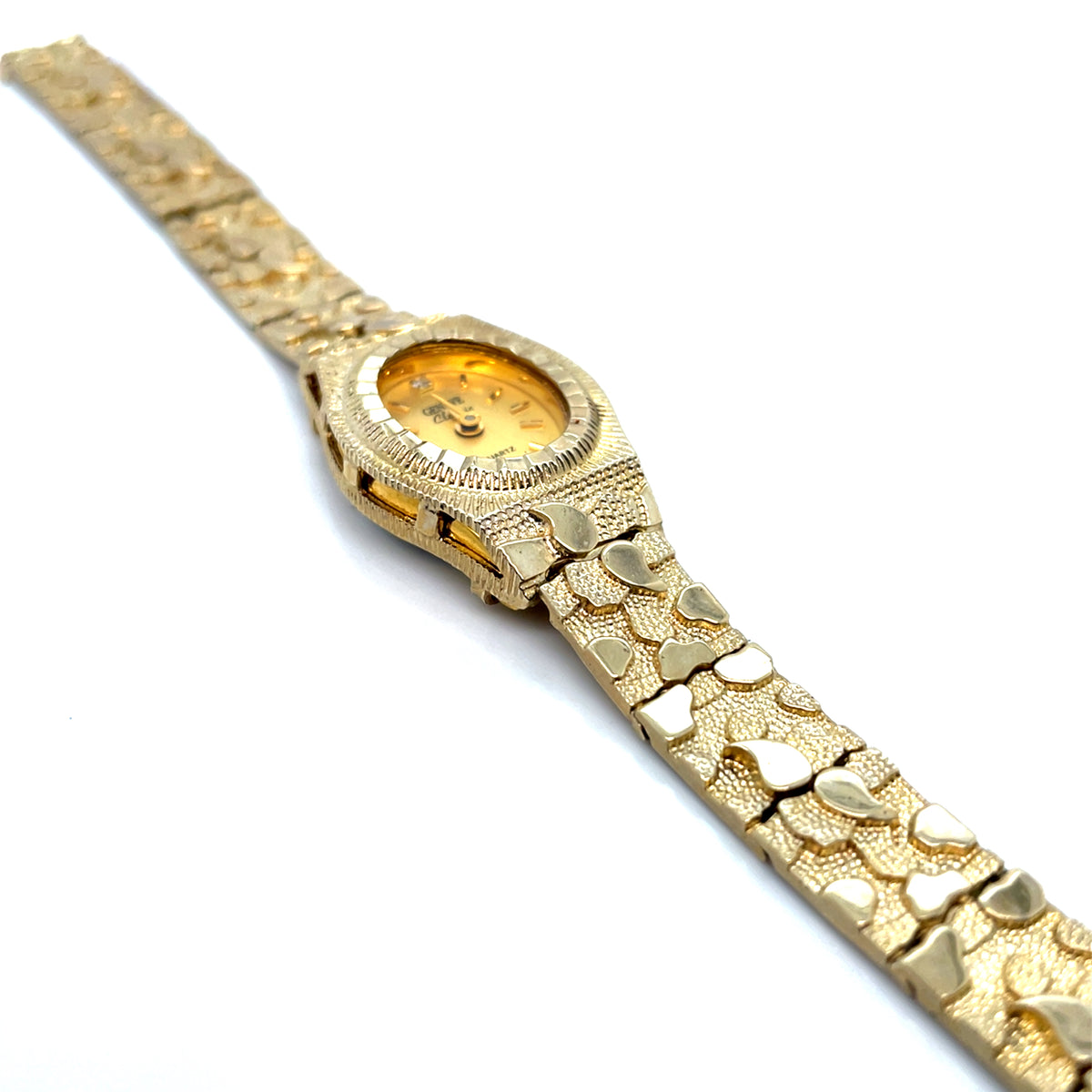 10k Yellow Gold Geneve Lady's Classic Nugget Watch