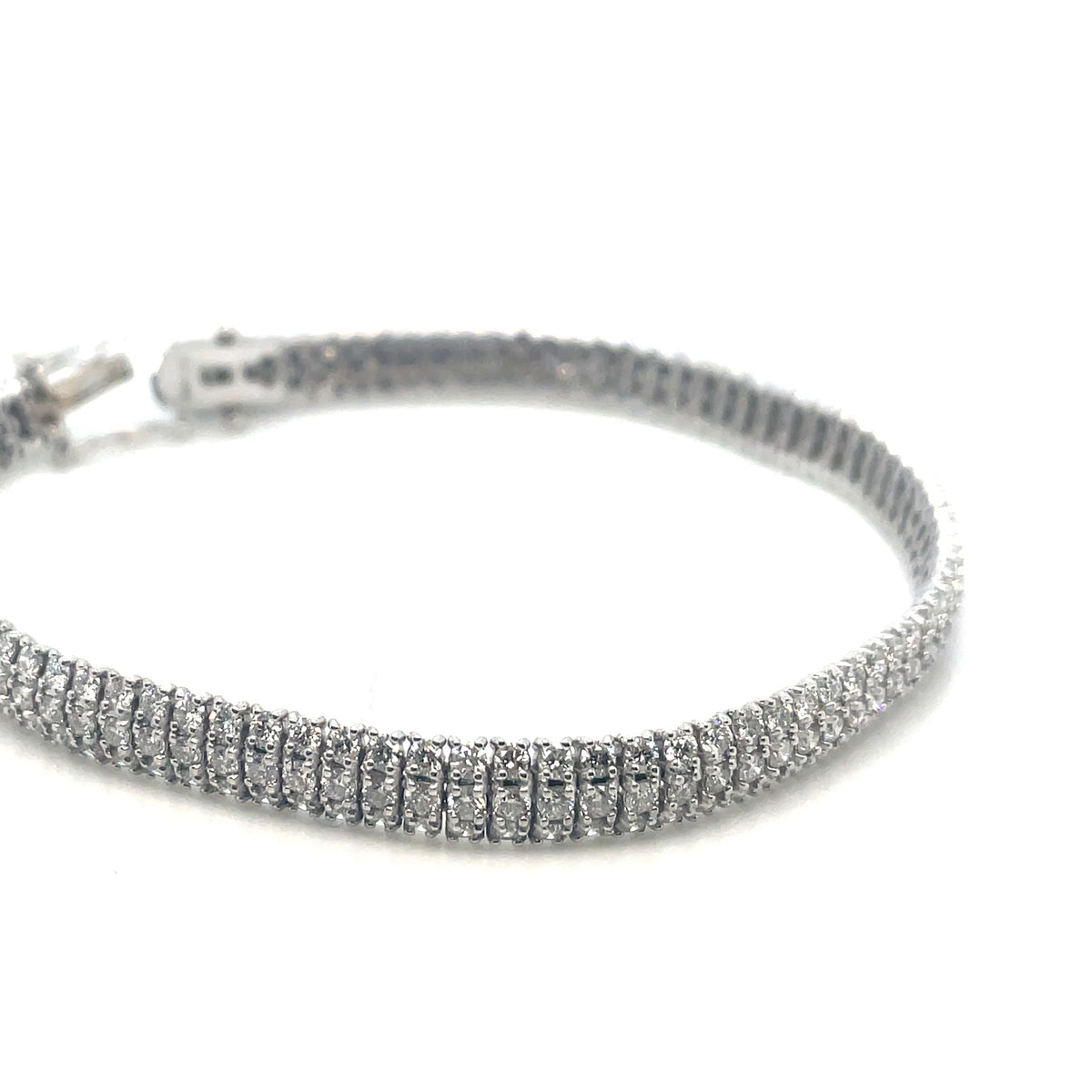14k White Gold Diamond 6.7 CT TW Bracelet