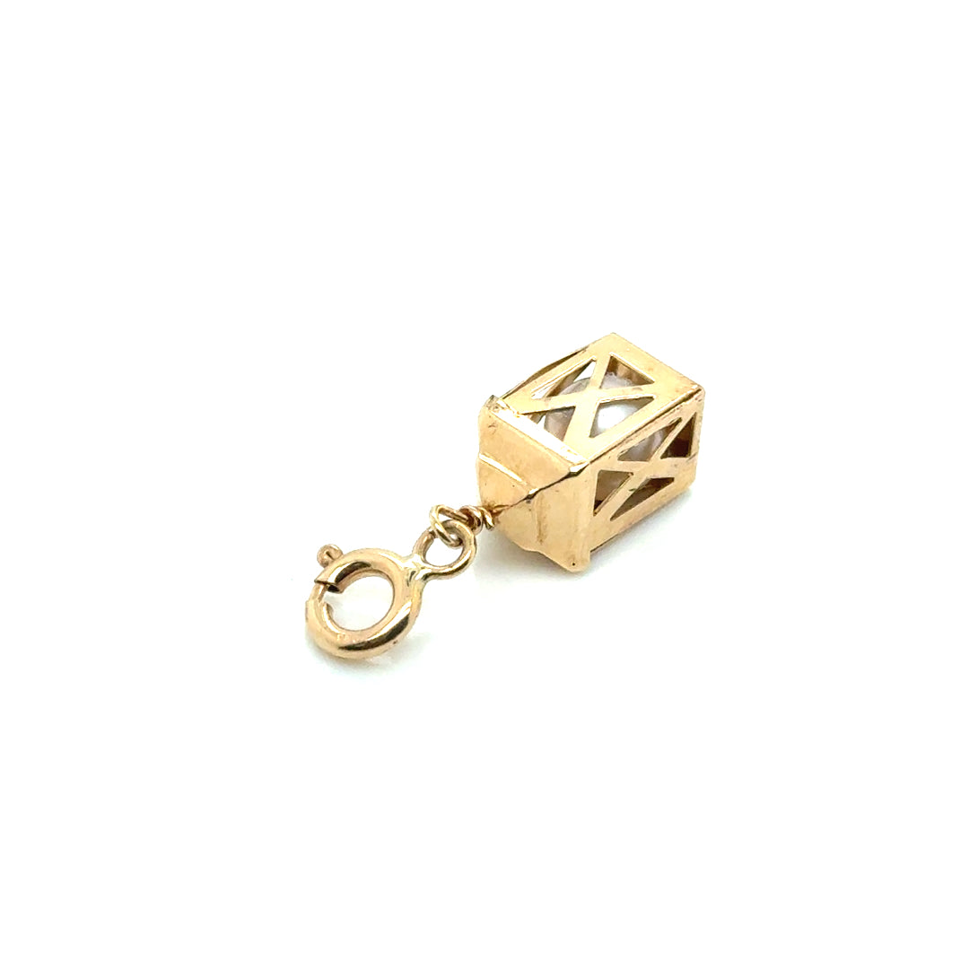 14k Yellow Gold Pearl Pendant