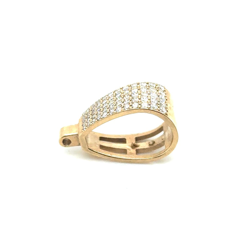 New 14k Yellow Gold 0.80 CT TW Lab Grown Diamond Bail