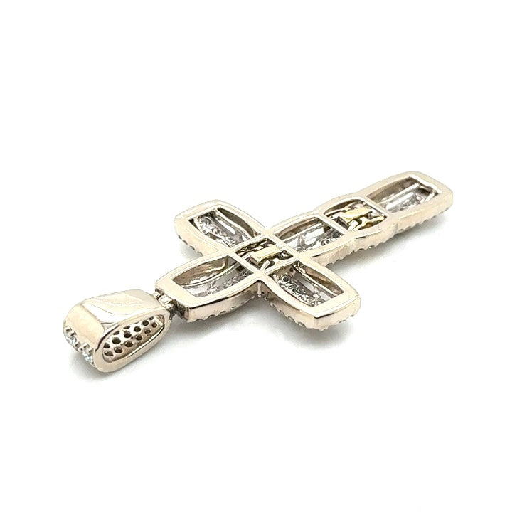 14k White Gold Custom-made 2 CT TW Diamonds Pendant