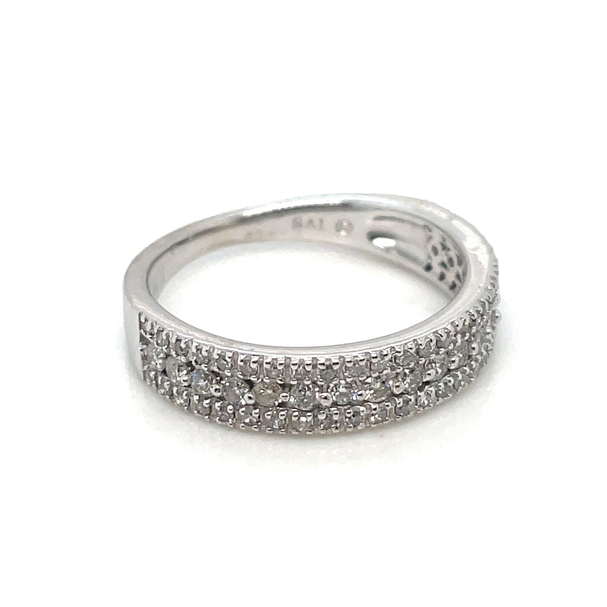 14k White Gold Engagement 0.90 CT TW Diamonds Ring