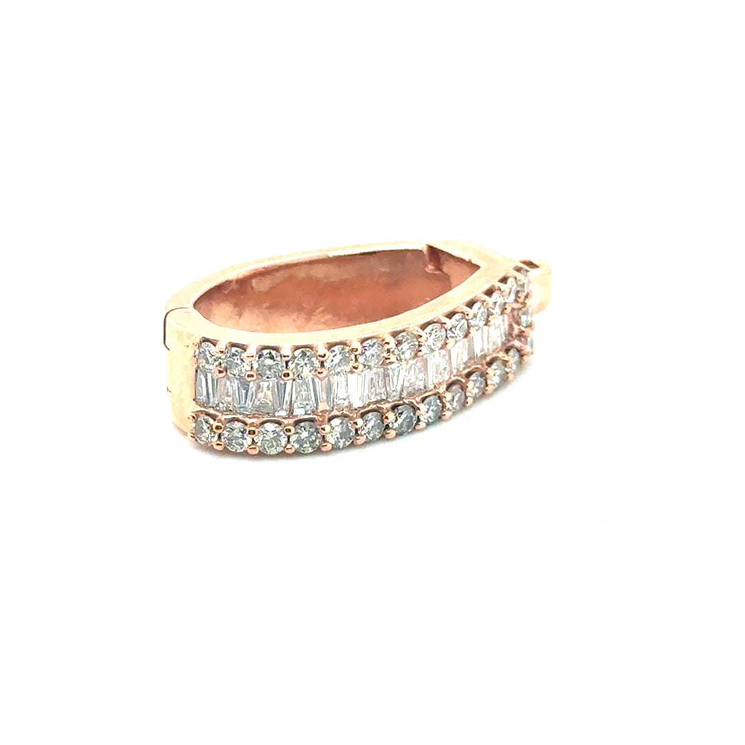 New 14k Rose Gold 1.60 CT TW Diamond Bail for Pendant