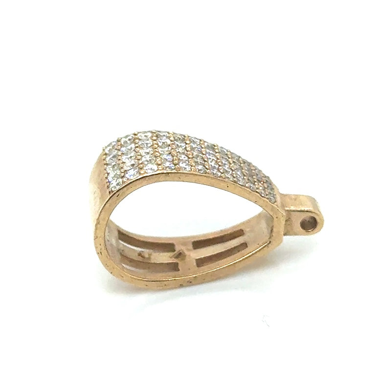 New 14k Yellow Gold 0.80 CT TW Lab Grown Diamond Bail